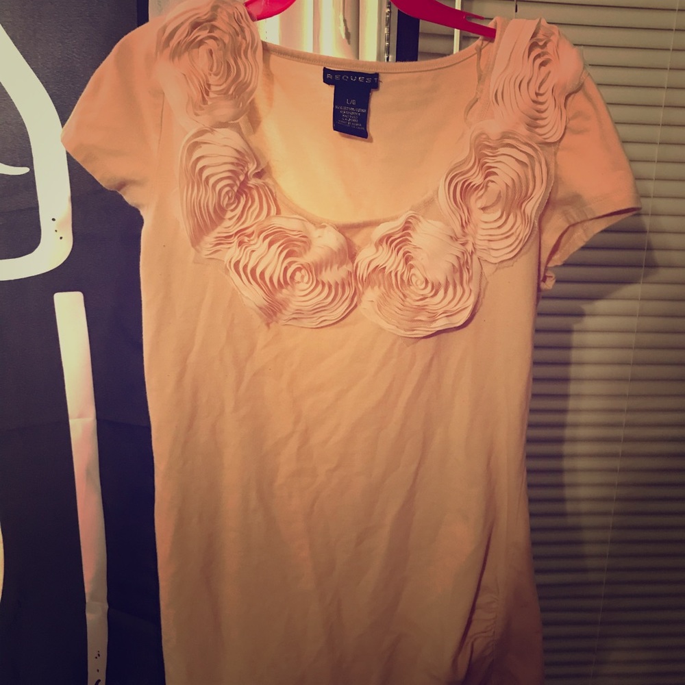 Blush Pink Request Short Sleeve Top